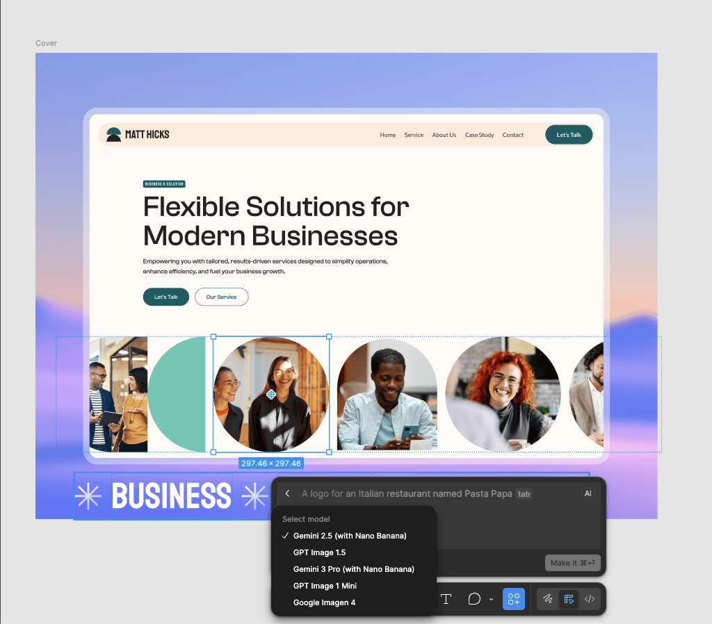 Figma AI generating website designs — from prompt to visual in seconds