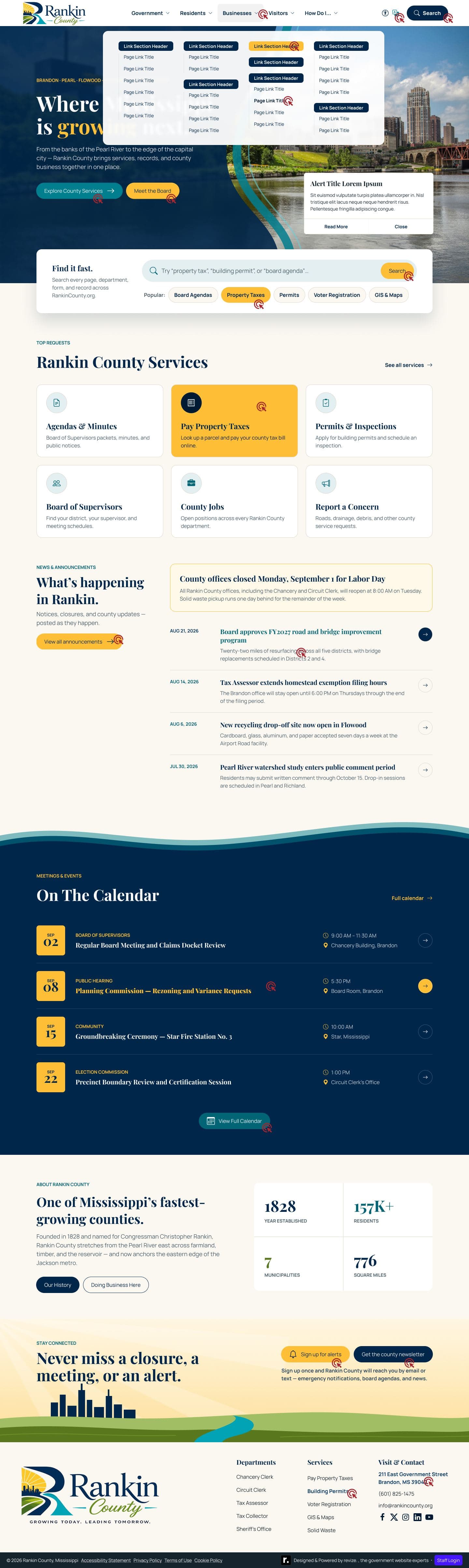 Interactions and menus design