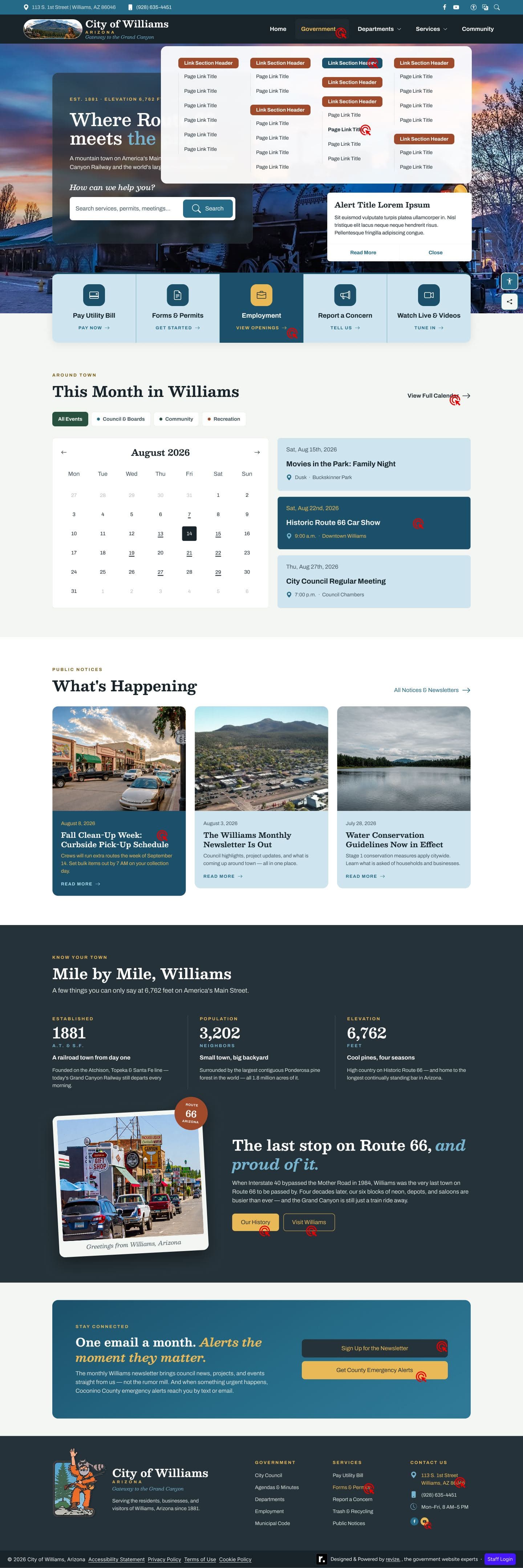 Interactions and menus design