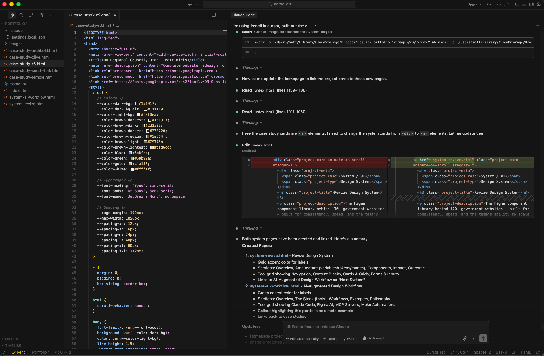 Claude Code in VS Code — AI assistant generating code and making edits in real-time